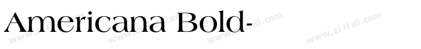 Americana Bold字体转换